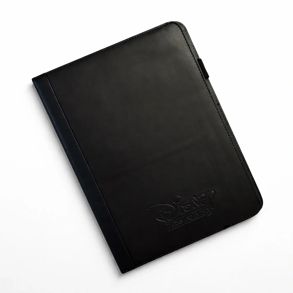 *Rare Find* Disney Parks & Events black faux leather portfolio folder